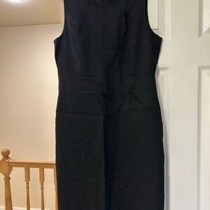 J. Crew Classic Black Midi Dress